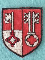 Vintage Badge Wappen Ob- + Nid- Walden ST. GALLER STICKEREI