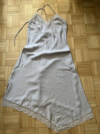 Kleid WEEKDAY Slip Dress hellgrau Grösse S