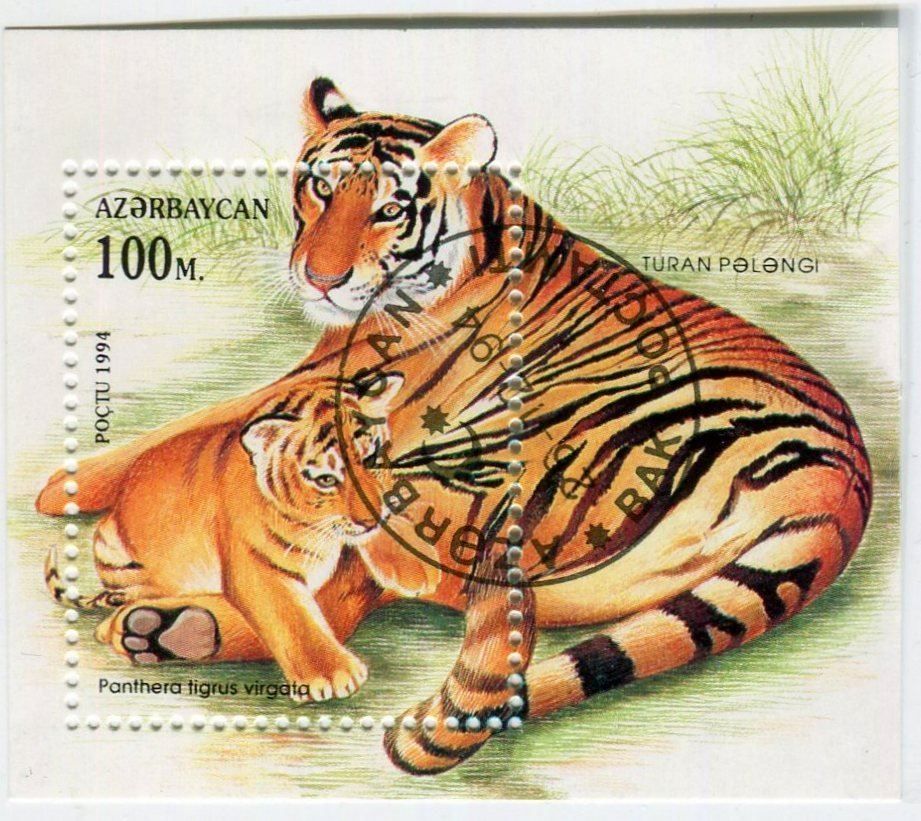 Tous les timbres: Block "Tiger". Aserbaidschan. – Neuf avec emballage d'origine à Basel par Butsch5