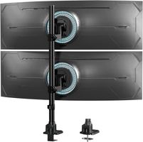 Monitor Halterung 2 Monitore übereinander 24-57", 2-27kg Höh