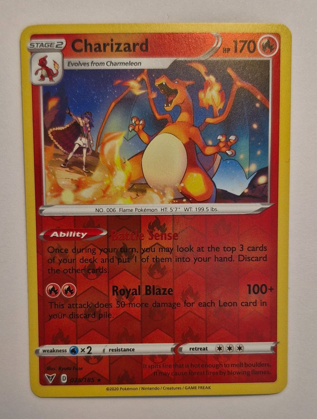 Pokémon Carte collezionabili: Charizard Reverse Holo, Vivid Voltage, 025/185 – Nuovo (secondo la descrizione) da Kriens venduto da befor83