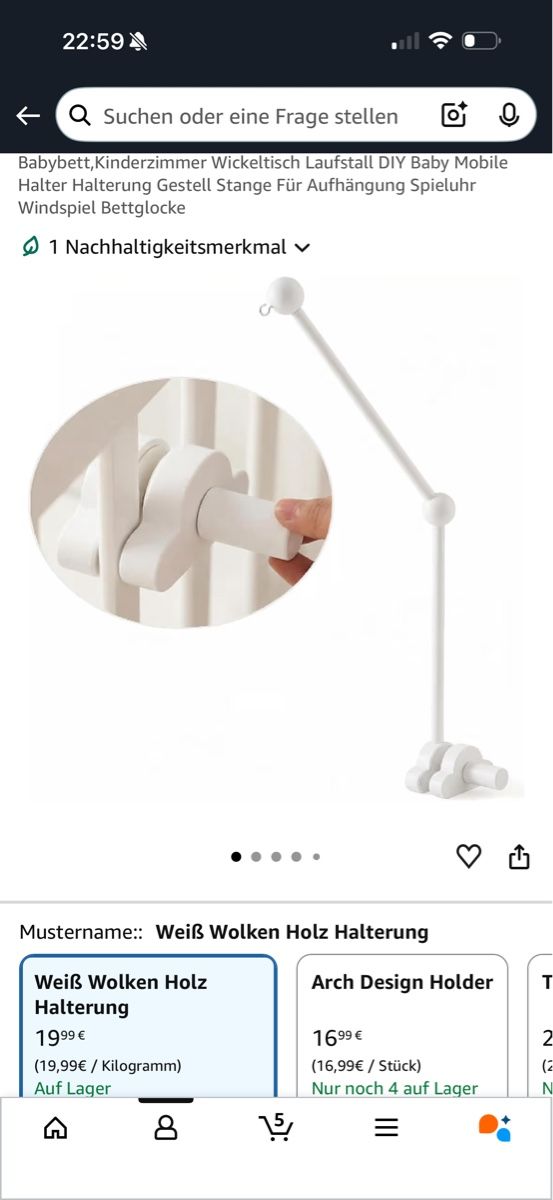 Tutte le decorazioni: Handgemachtes Babymobile – Nuovo (secondo la descrizione) da Kreuzlingen venduto da tan_7svf 1