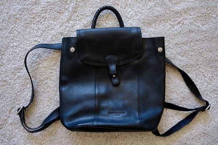 Liebeskind Berlin | Leder Rucksack/Schultertasche  | Schwarz