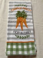 Cute Carrot Patch Kitchen Towel - Spring easter Decor