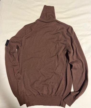 Stone Island Patch Wolle Kragenpullover | Grösse S, braun
