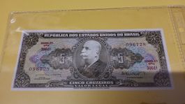 Brasilianische Banknote 5 Cruzeiros -1942