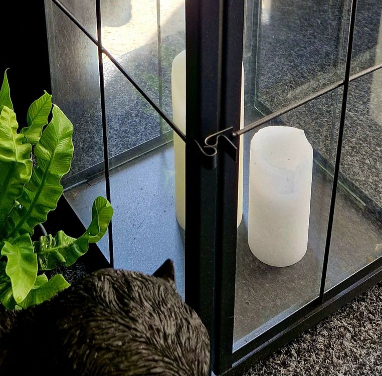 Lanternes: XL Laterne Metall Glas – D'occasion à Zweidlen par Katze3333 3