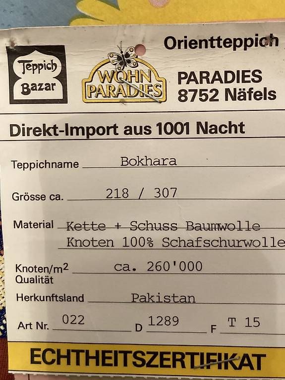 Tappeti: Orientteppich (Bokhara) – Usato da Schwändi GL venduto da Blacklife 1