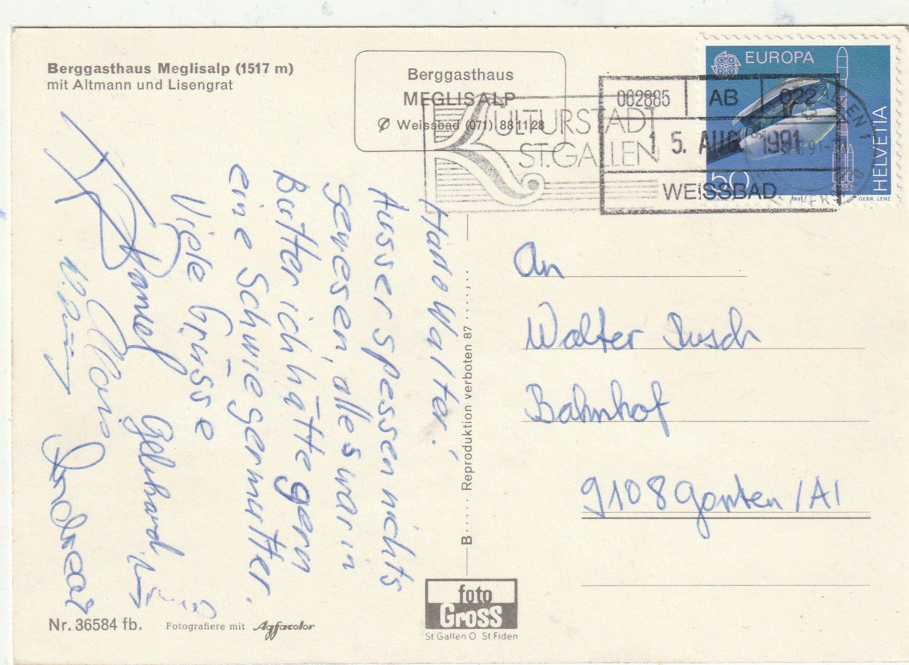 Cartoline postali: Berghaus Megisalp – Usato da Lumbrein venduto da made02 1