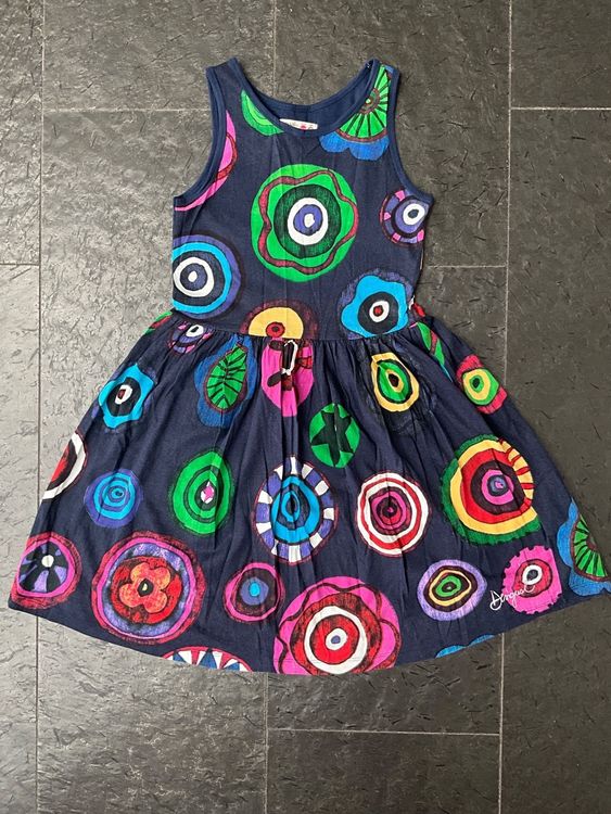 Desigual Mädchen Langarm Kleid - Buntes Strickkleid Für Mädchen