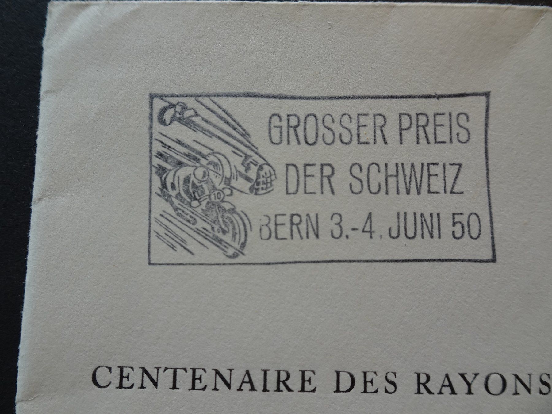 Tous les timbres: 3./4.JUNI 50. GROSSER PREIS DER SCHWEIZ BERN, CENTENAIRE DES – D'occasion à Eschenbach SG par eDaisy 1