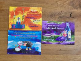 Diddl alte vintage Postkarten Set Nr. 13-e, 49-c, 75-d Rar