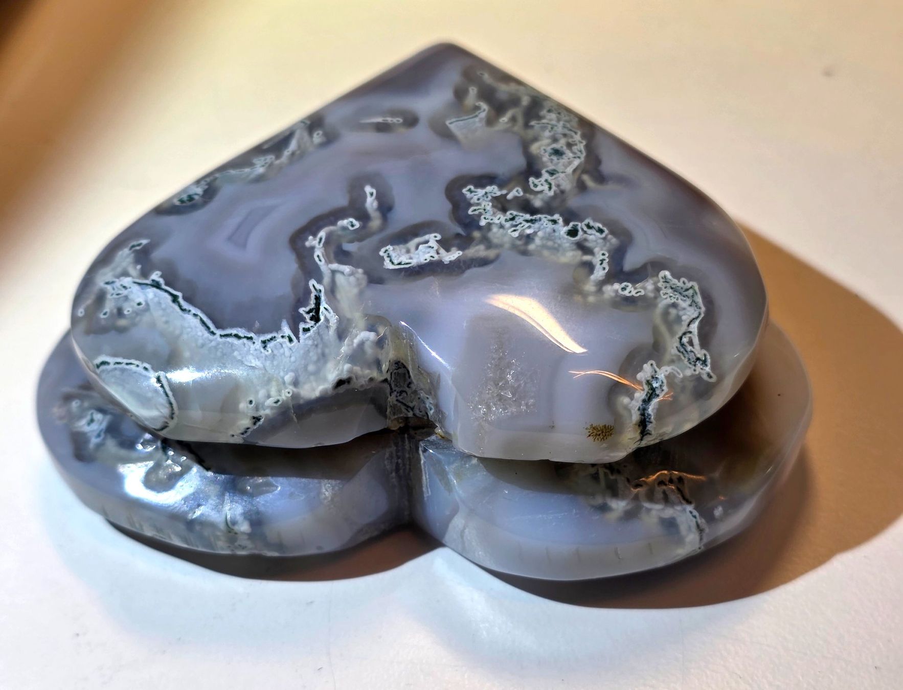 Minerali & Pietre curative: Moosachat Doppelherz 221g – Nuovo e nell'imballaggio originale da Matzingen venduto da Shay_Crystalz 2