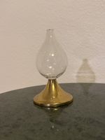 Lampada lumino vintage in ottone e vetro, Germania anni '50
