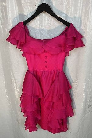 Rotes Vintagkleid, Serge Le Page, ca. 60er oder 70er