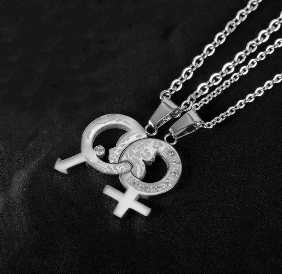 Ketten: Necklace set for couples stainless steel – Neu und originalverpackt aus Aarburg von StavFashion 3