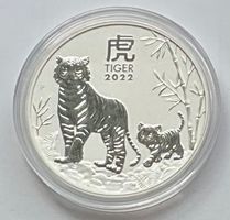 sehr schöne 1 Silber-Unze (31,1 Gr.) Year of the Tiger 2022