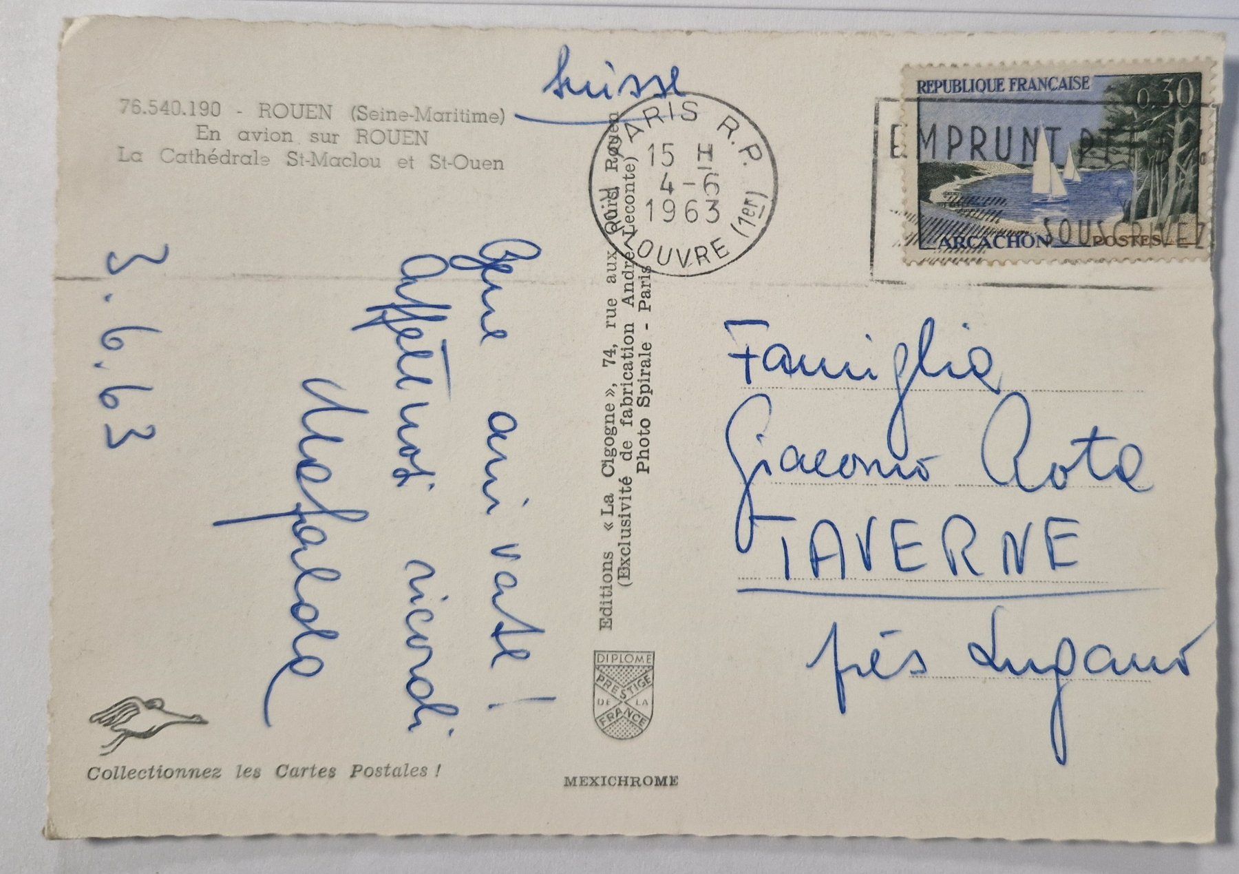 Cartoline postali: Rouen, la Cathédrale St. Maclou 1963 – Usato da Melchnau venduto da Fishel 1