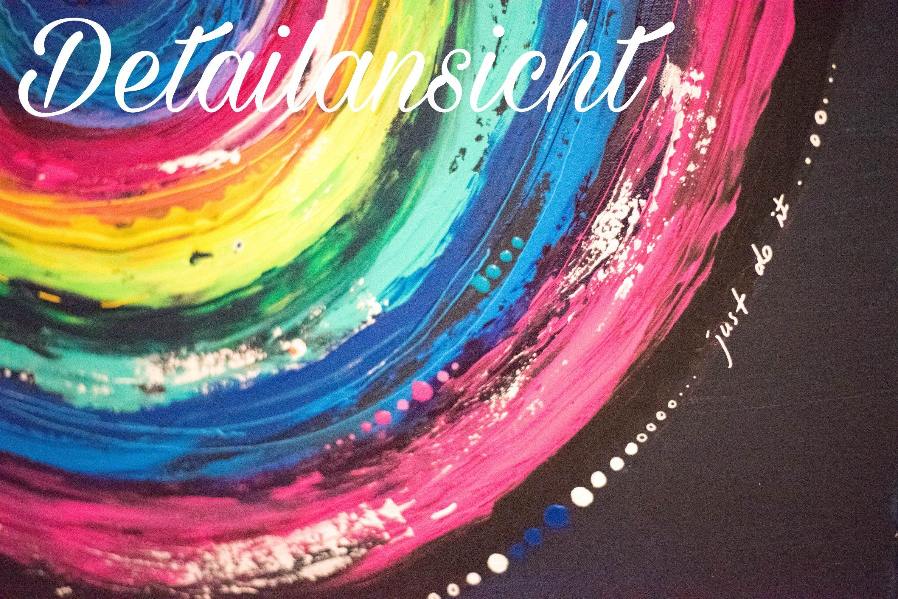 Dipinti: Acrylbild Circle Kreis bunt abstrakt – Nuovo e nell'imballaggio originale da Rheinau venduto da Sussel 3