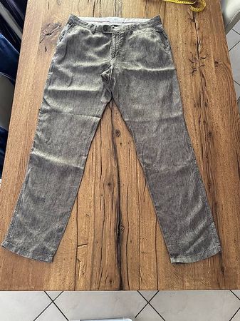 Herren Hose aus Leinen braun meliert