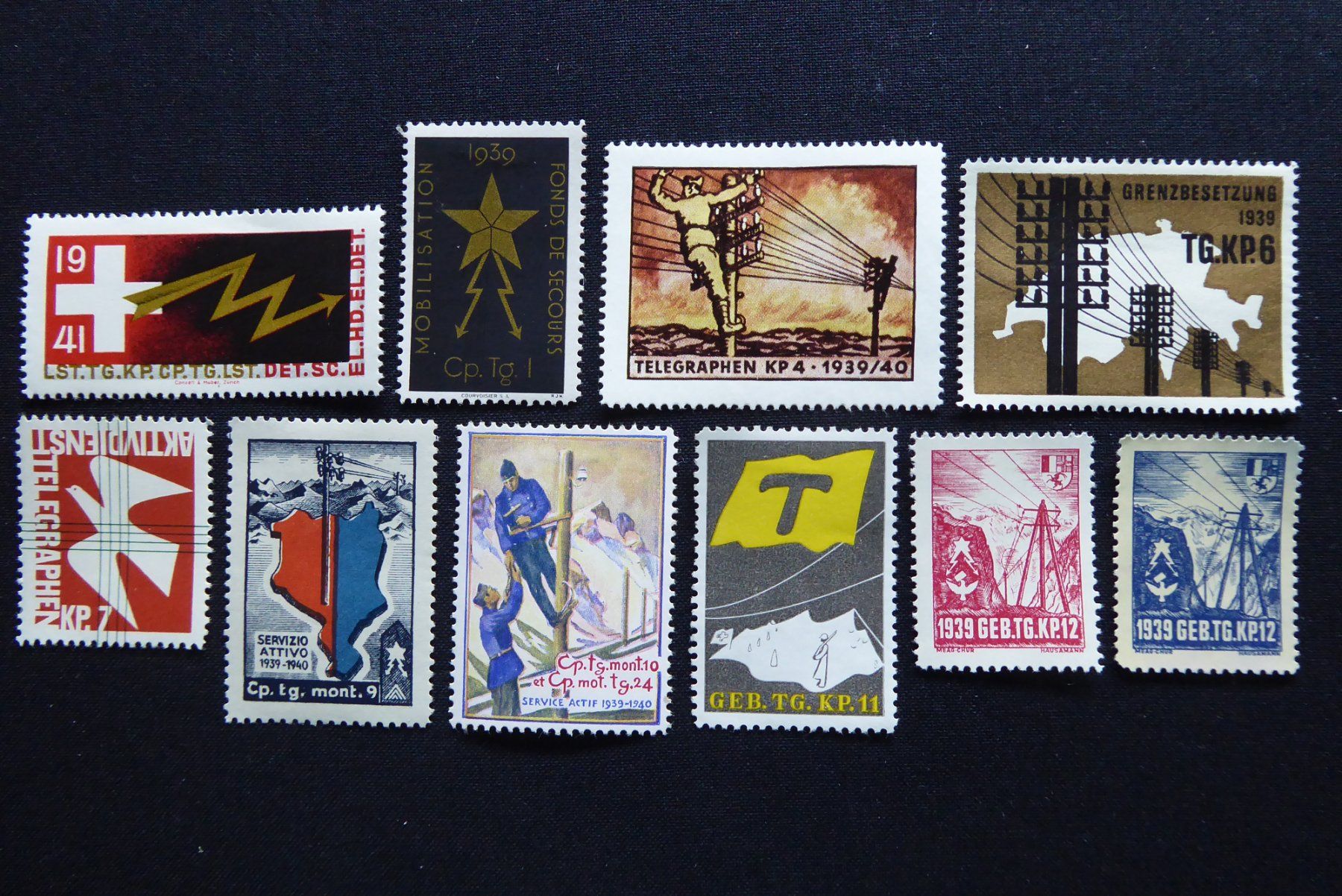 Alle Briefmarken: (m150) Telegaphenpioniere: 10 Werte – Gebraucht aus Basel von scholle50
