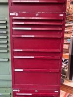 1x roter Lista Werkzeugschrank, Schubladenstock, Werkstatt