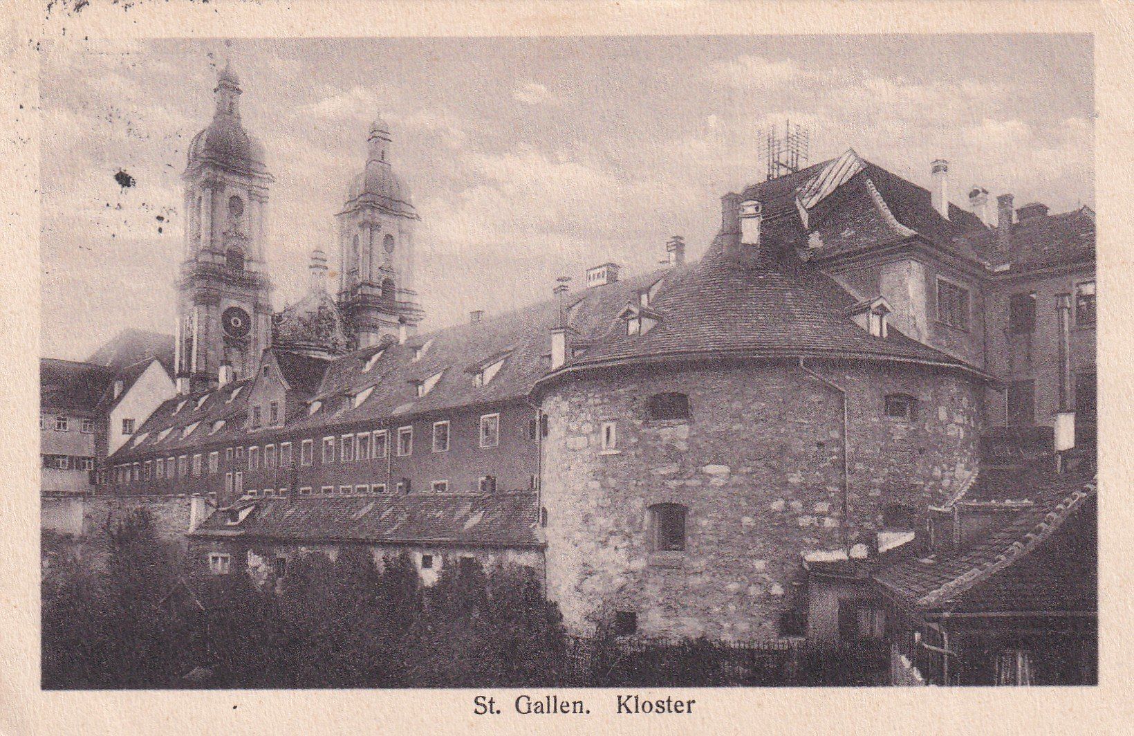 Ansichtskarten: St. gallen  Kloster  1924 – Gebraucht aus Cormoret von Pascalll2001