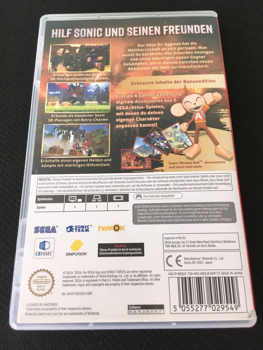 Nintendo Giochi: Sonic Forces für Nintendo Switch – Usato da St.Gallen venduto da sjosjo 1