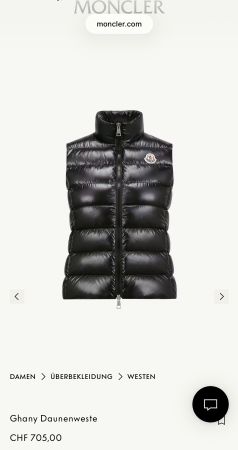 Moncler Ghany Daunenweste Gr. S