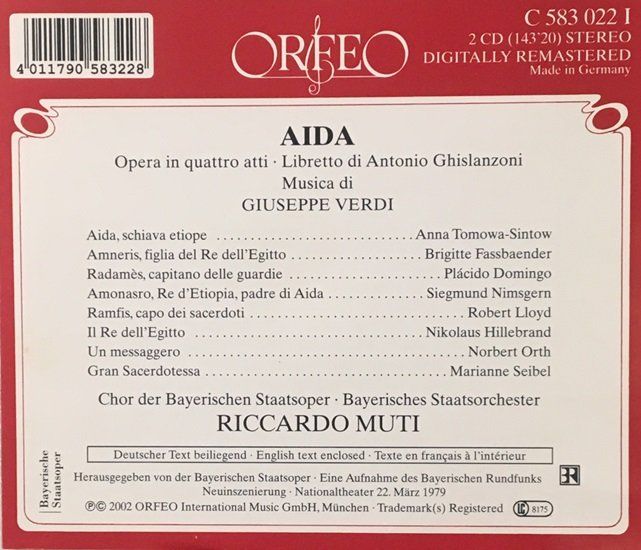 CDs: Verdi - Aida (Riccardo Muti) – Gebraucht aus Grüningen von azulblanco 1