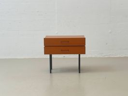 Mid-Century Nachttisch mit zwei Schubladen, 1950er Jahre