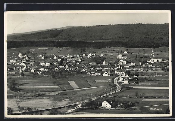 Cartoline postali: Mellingen, Teilansicht mit Strassenparti – Usato da Berlin venduto da bartko-reher