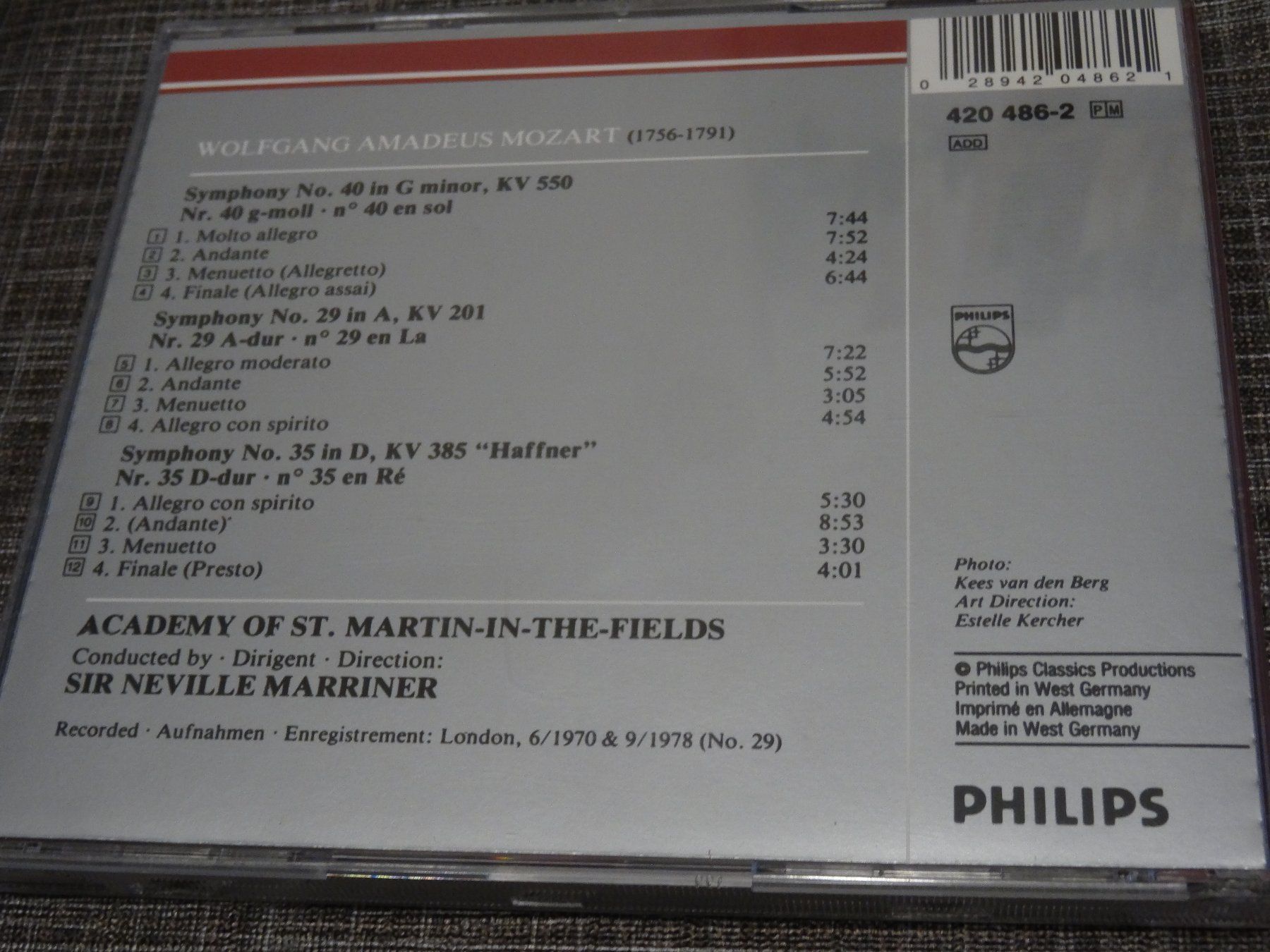 CDs: Mozart Symphonies No.s 23,35, & 40 Marriner CD – Gebraucht aus Olten von Disc-Ausverkauf 1