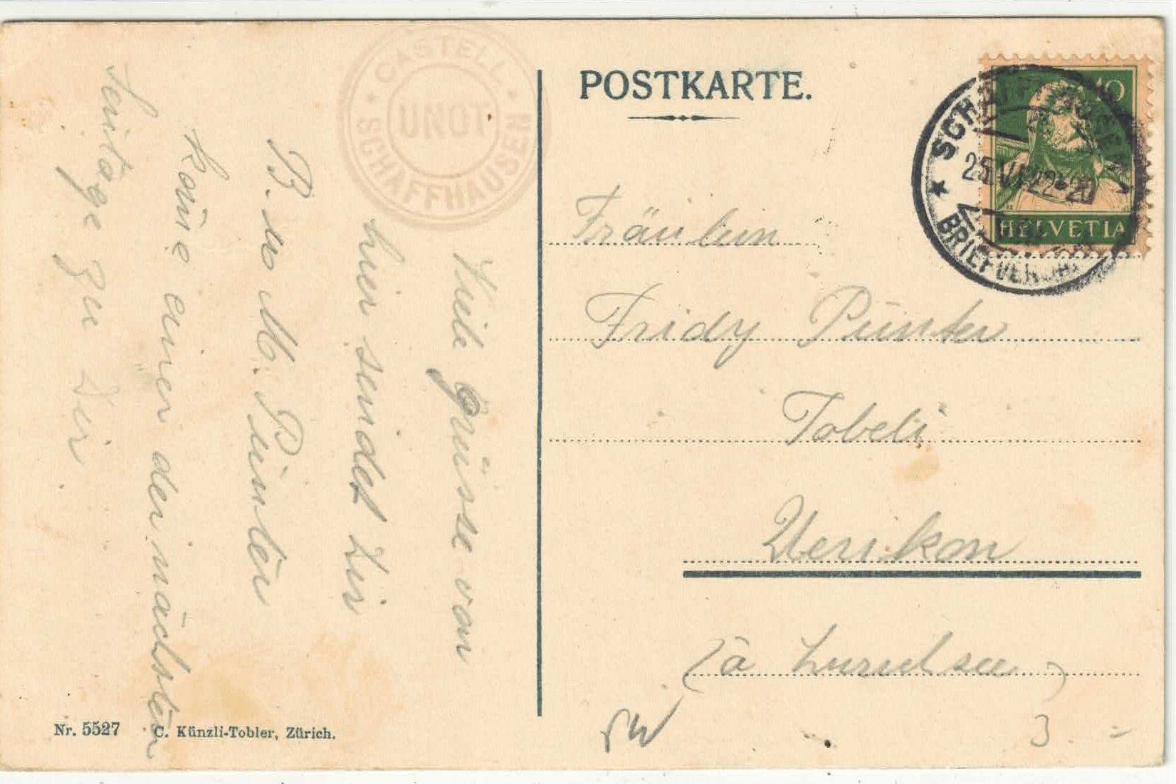 Cartes postales: Rheinfall mit Ruderboot - Litho – D'occasion à Ettingen par Kartenplanet 1