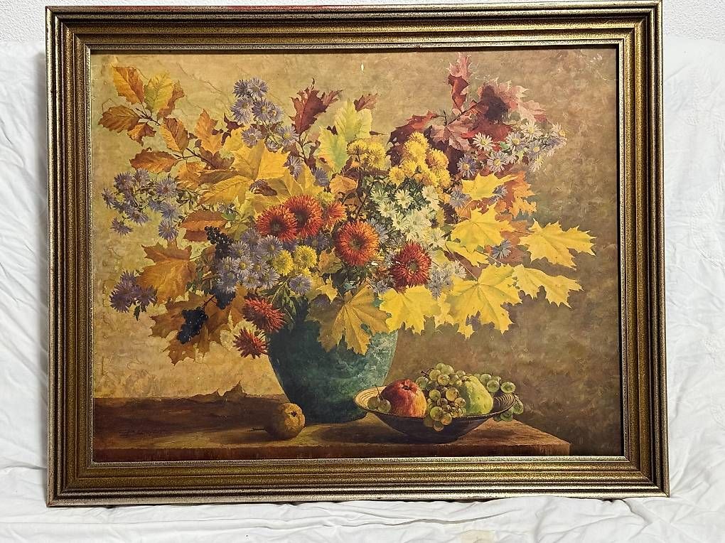 Dipinti: Gemälde Kunstdruck,,Herbststrauss" C.Bernd 1937 – Usato da Fahrwangen venduto da Dirk.Gerlach 1