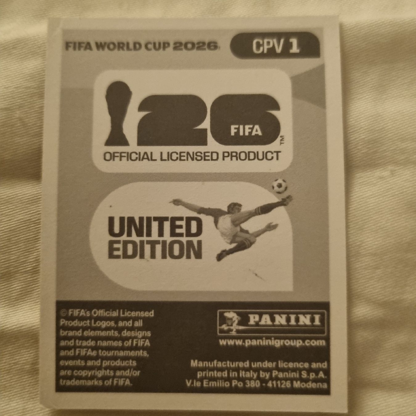 Panini Carte collezionabili: Sticker FIFA World Cup 2026 CPV 1 – Nuovo e nell'imballaggio originale da Monthey venduto da ced_2zby 1