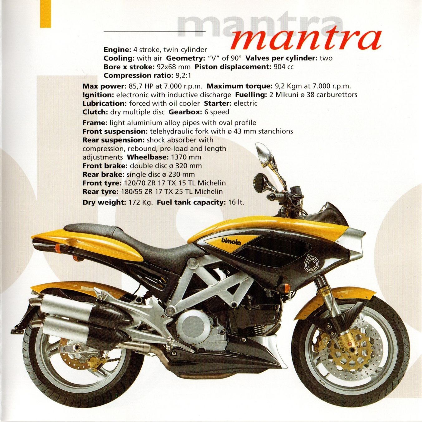 Bimota Strasse: Bimota Modellprogramm - Original-Faltprospekt 1997 – Neu (gemäss Beschreibung) aus Malans GR von Chueche427 3