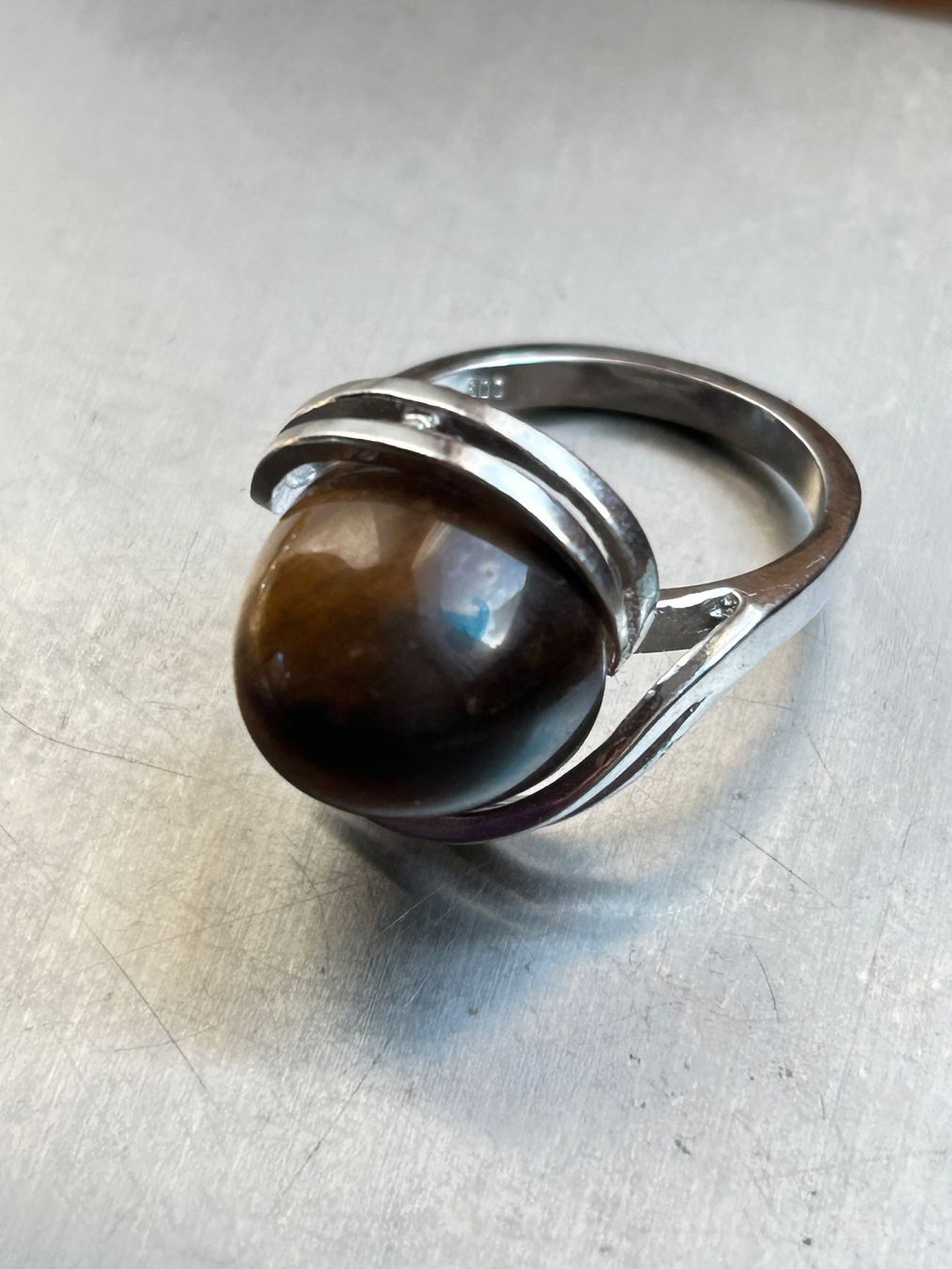 Anelli: Tigerauge Ring, Silberring (54) – Usato da Laufen venduto da Bellavitaboom 8