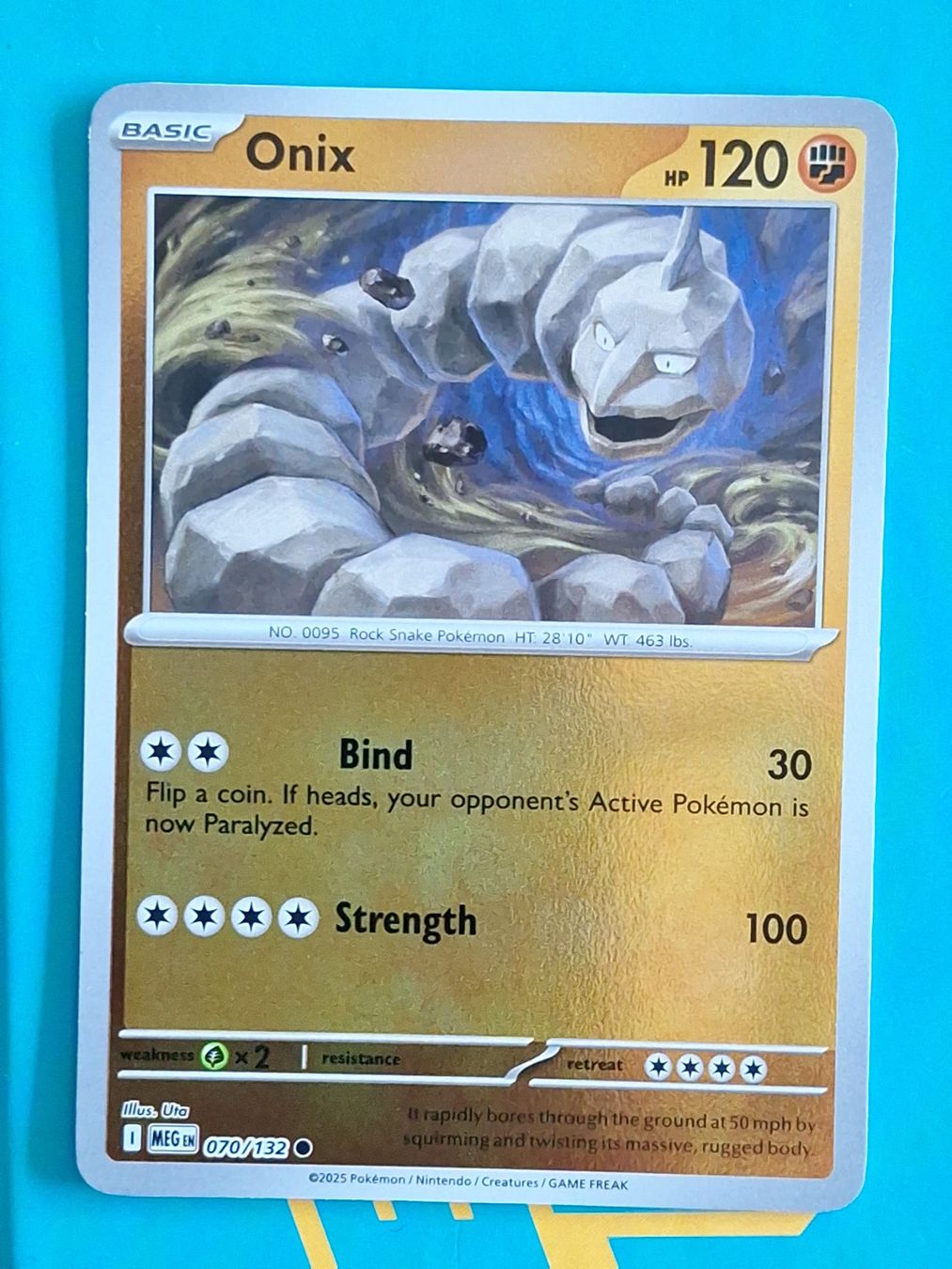 Pokémon Carte collezionabili: Onix - Reverse Holo Pokemon Mega Evolution #1.8 – Usato da Altstätten SG venduto da GGsGameshop