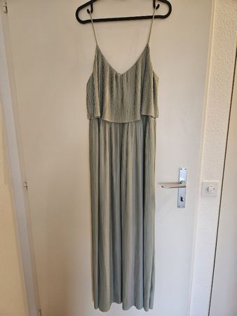 Robe longue plissée About You, taille 38, vert d'eau