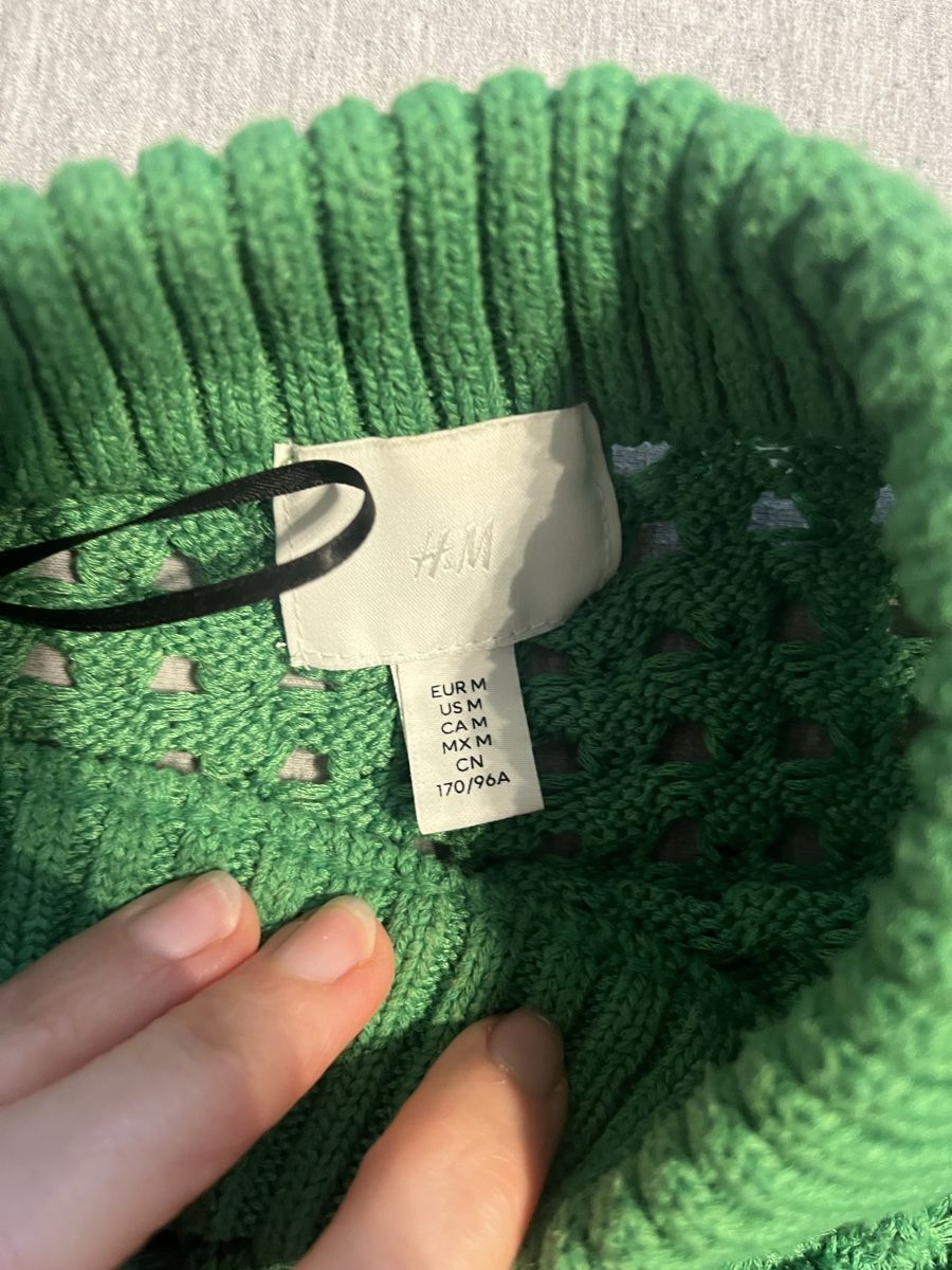 H&M Maglioni & Felpe: Frühlings-Trend: Grüner H&M Strickpullover, Groesse M – Usato da Jona venduto da linda8301 1