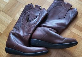Stiefel Leder braun Grösse 38 Cowboy-Stil guter Zustand