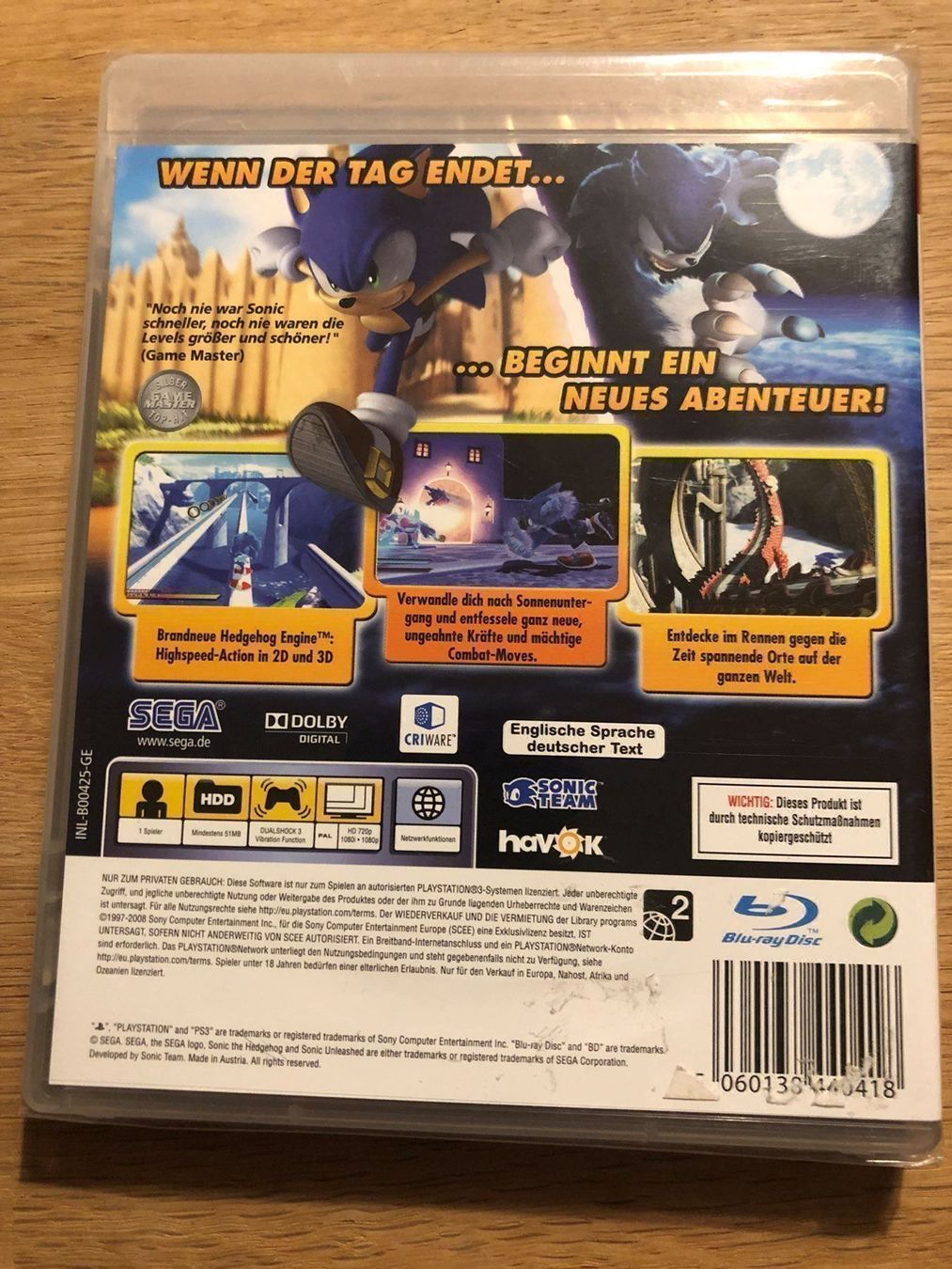 Sony Jeux: Sonic Unleashed für Ps3 – Neuf (Voir description) à Kestenholz par Inna09 1