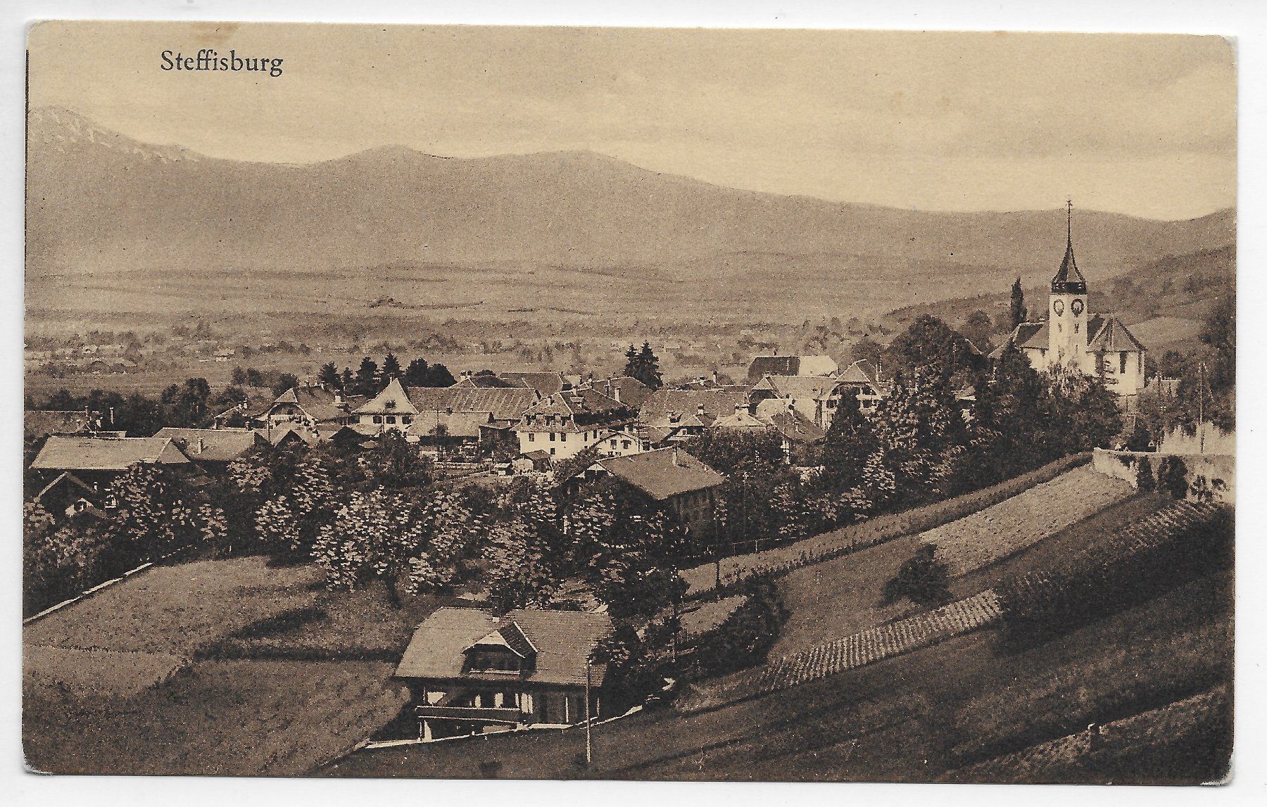 Cartoline postali: Ansicht von Steffisburg – Usato da Hefenhofen venduto da Richsalz