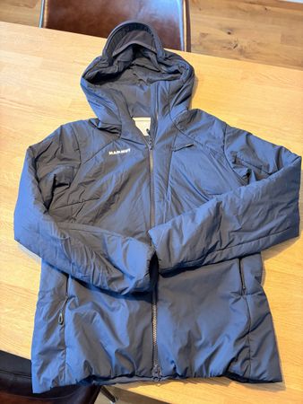 Mammut Isolationsjacke blau Kapuze Grösse M