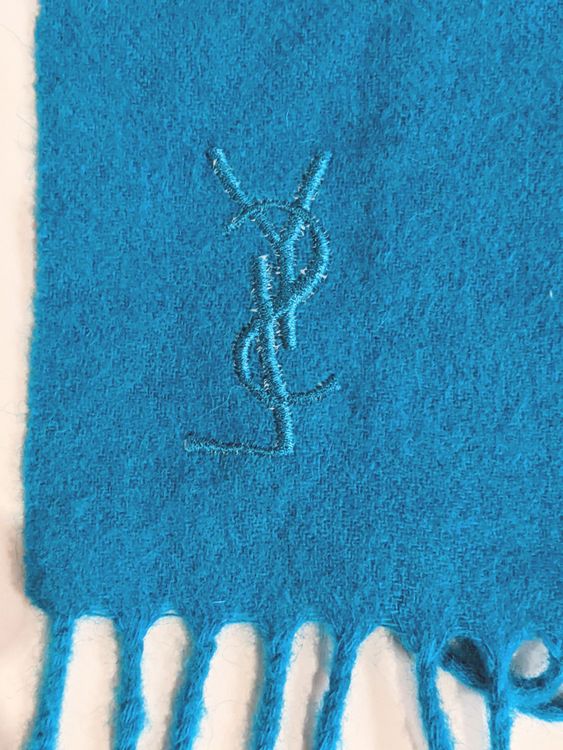 YVES SAINT LAURENT : Echarpe vintage en laine turquoise (Gebraucht) in ...