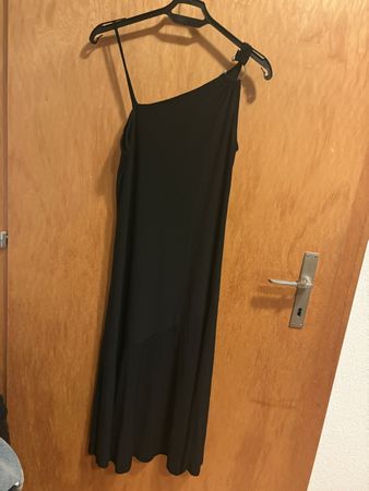 Schickes, asymmetrisches, schwarzes Kleid - Grösse S