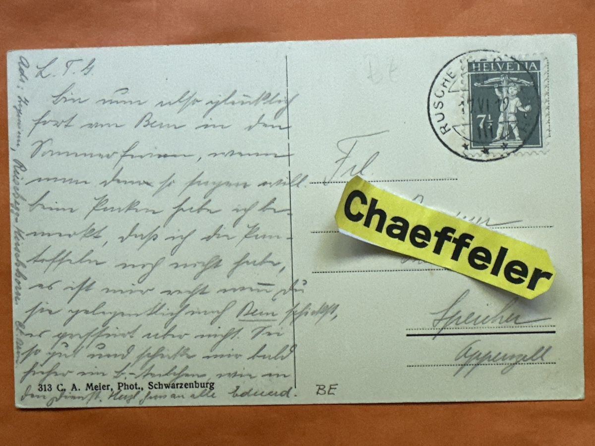 Cartoline postali: Alte Ansichtskarte Gruß, Aus Hirschhorn BE, ca. 1919 – Usato da Zürich venduto da Chaeffeler 1
