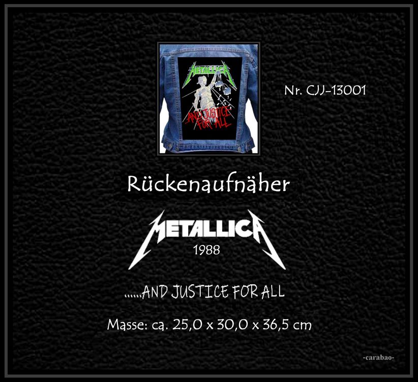 Rücken-Aufnäher *Metallica* / Original Back Patch (Neu (gemäss ...
