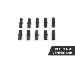 10x Lego Technic Pin 2L Schwarz (alte Version) 4459